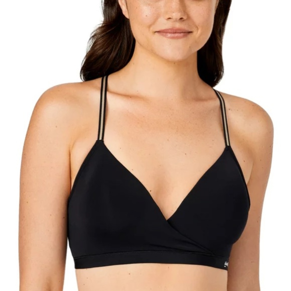 Kindly Yours Women's So Comfy Lightly Lined Micro Wire-Free Black Bra‎ XL
